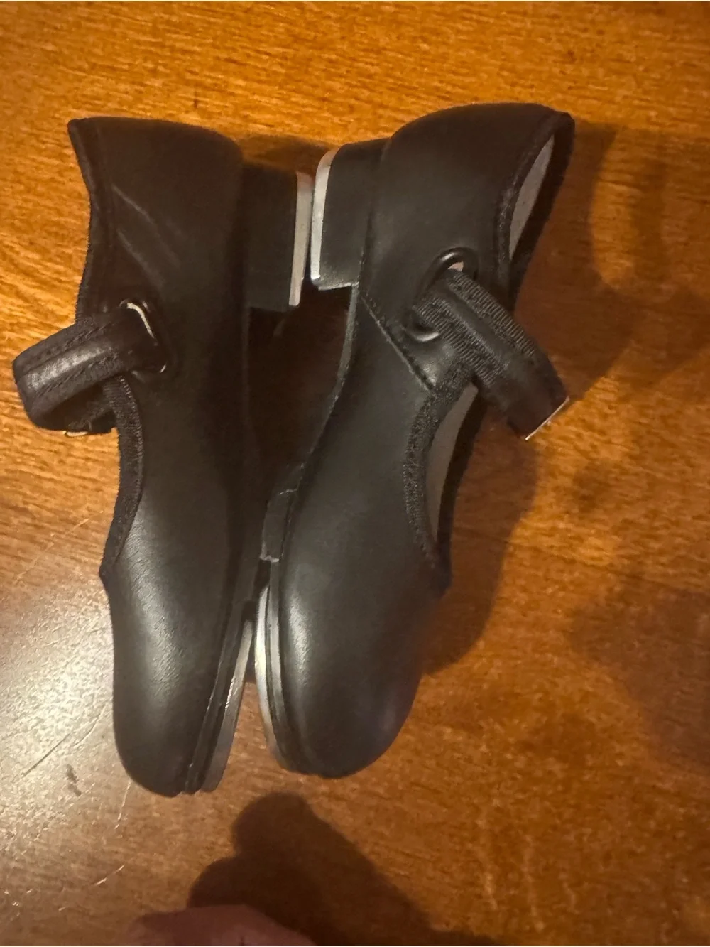 Capezio Black Matte toddler size 10- tap shoes -used